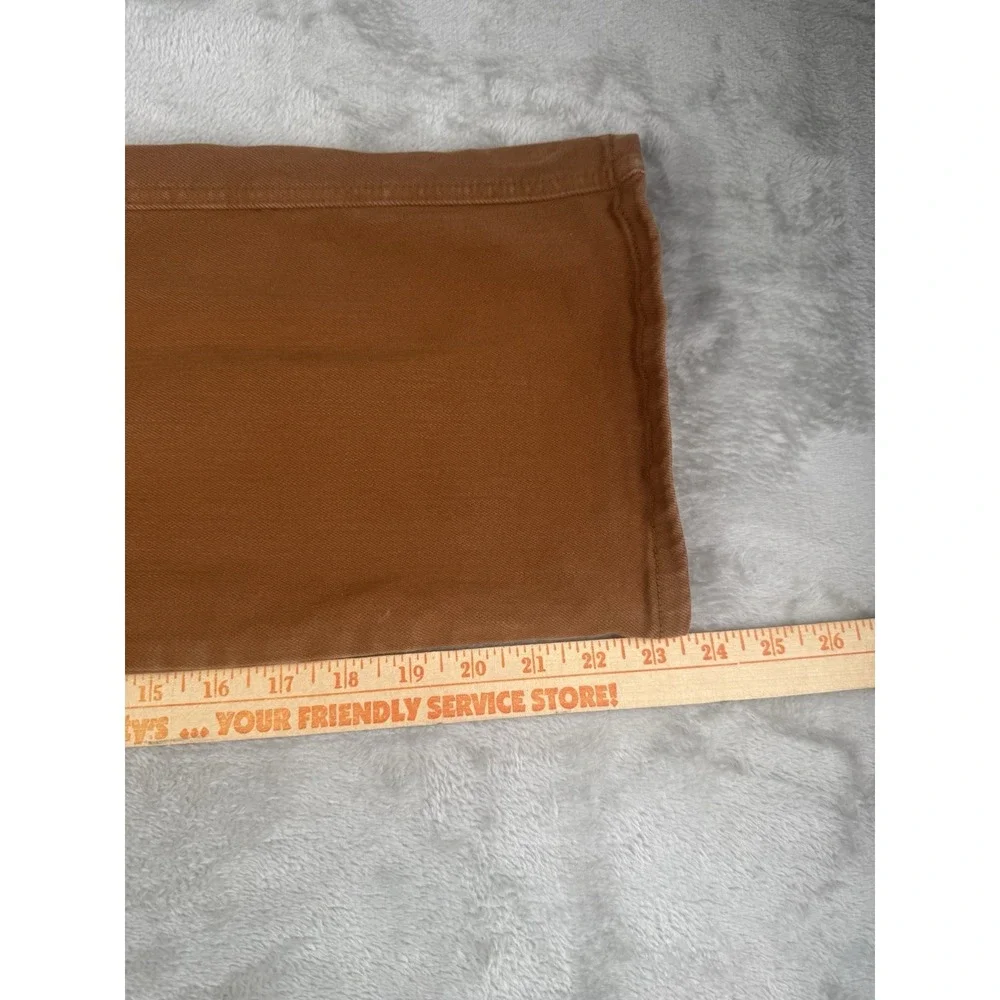 Judy Blue Womens 5/27 Cropped Wide Leg Jeans‎ Brown High Rise Stretch Raw Hem